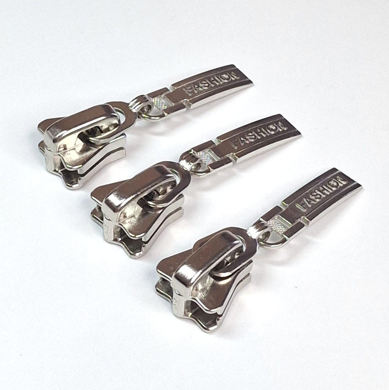 Бігунок для тракторної блискавки №8 сріблястий(нікель), фото 1