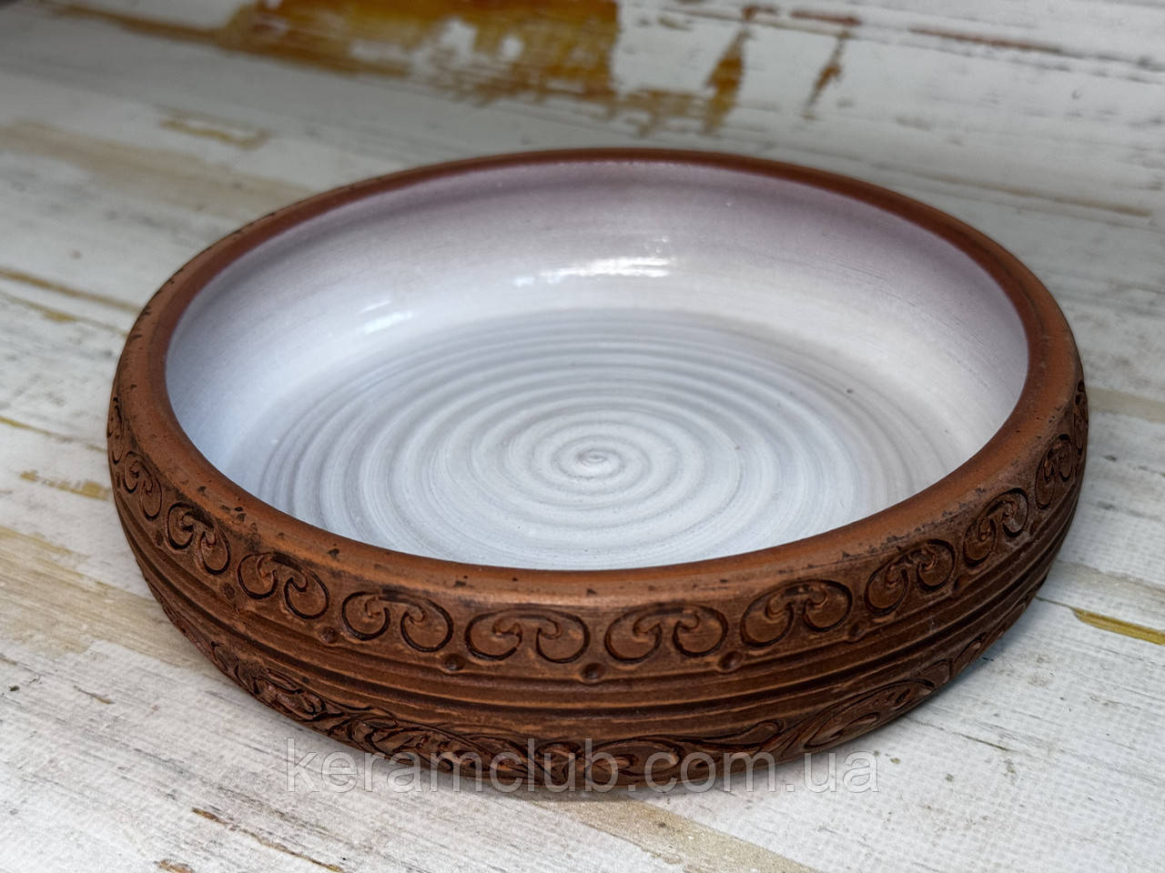 Кеци глиняне з глазурʼю 17.5 см