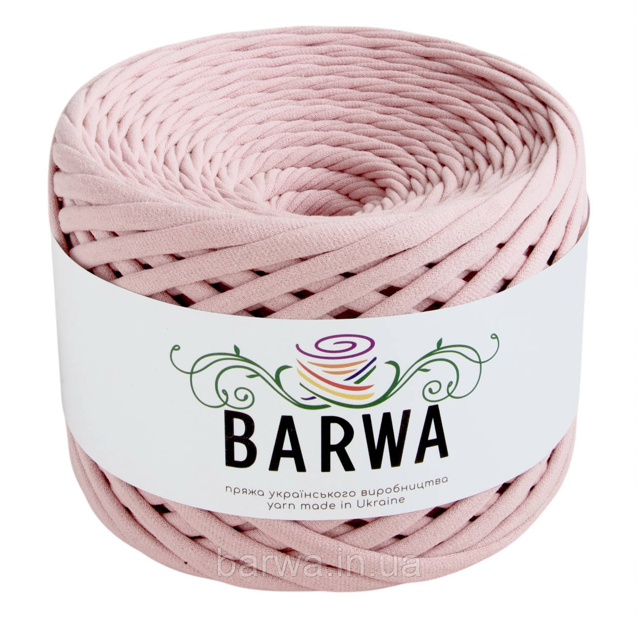 Пряжа трикотажна BARWA 7-9 мм, 28 Рожева пудра