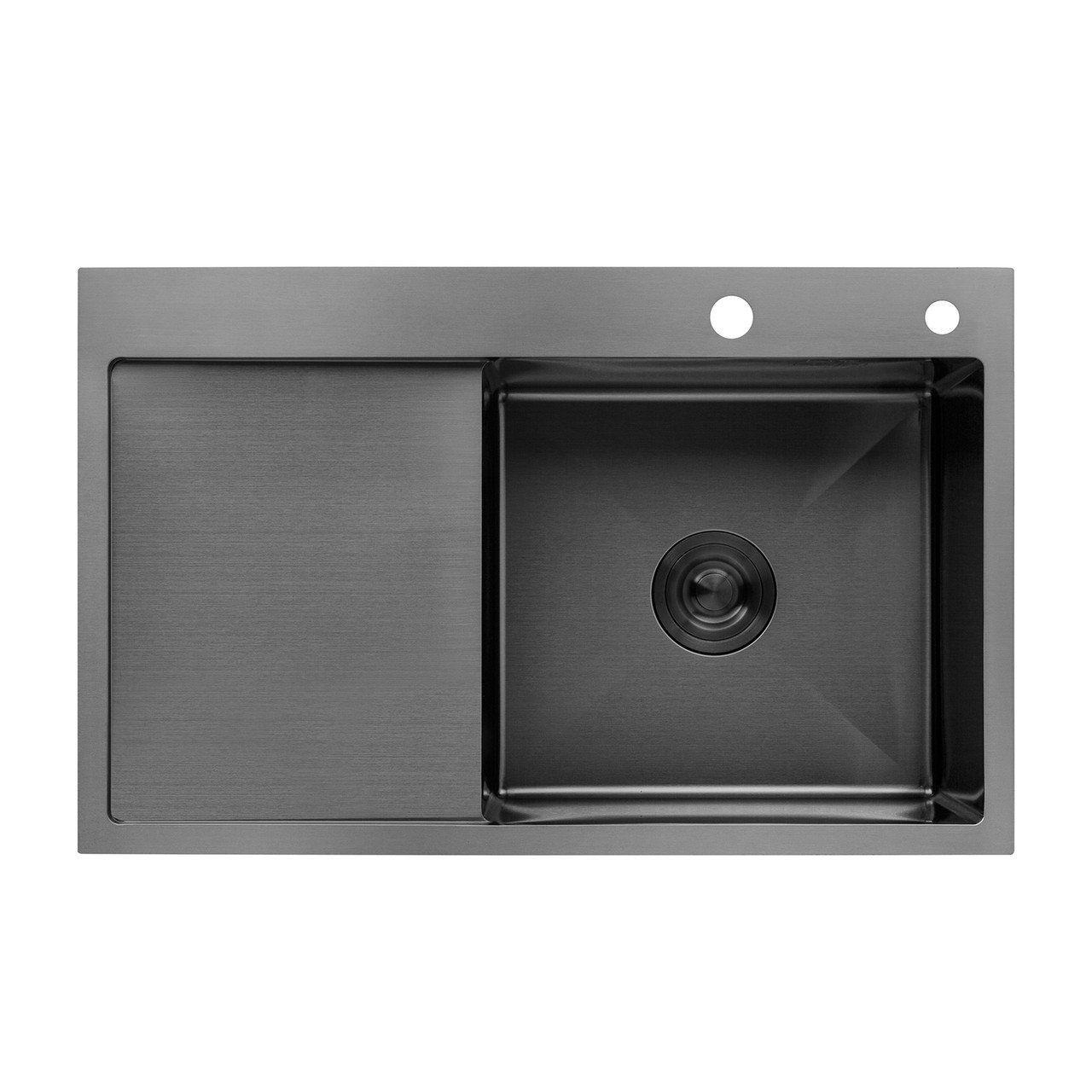 Кухонна мийка Kroner KRP Schwarze - 7849RHM PVD (3.0/1.0 мм), фото 1