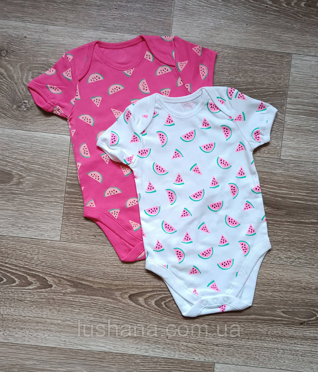 Боді футболка George на дівчинку / набір 2 шт. / кавуни / р.80-86, 12-18 міс., фото 1