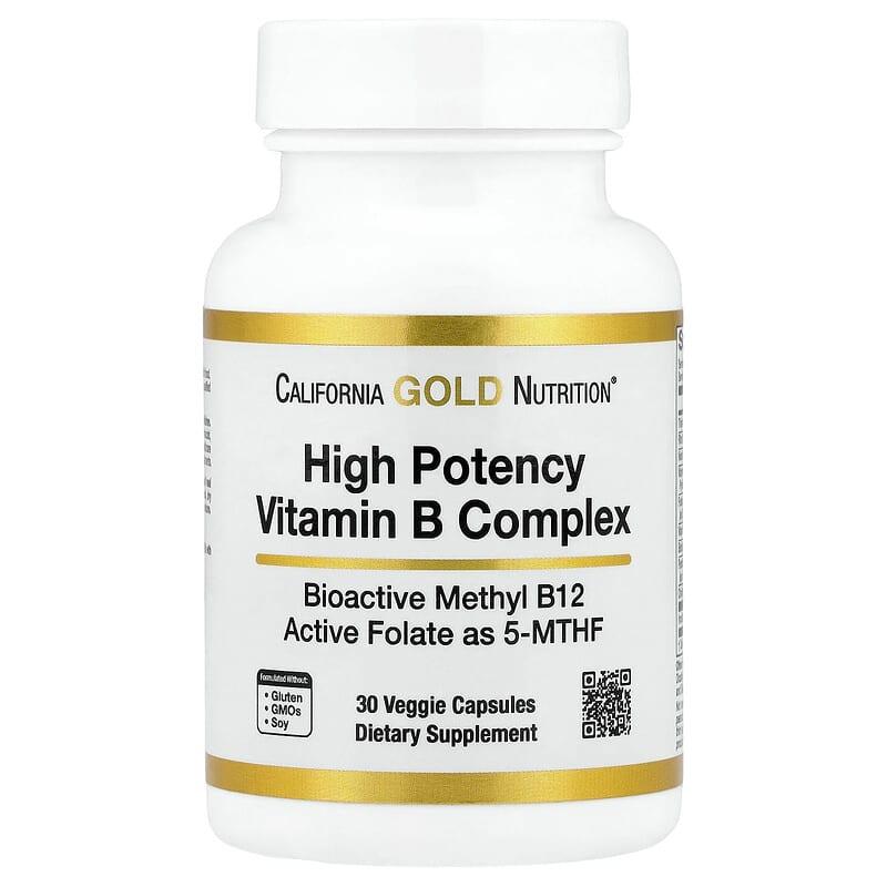 Вітаміни групи B California Gold Nutrition High Potency Vitamin B Complex 30 капс.
