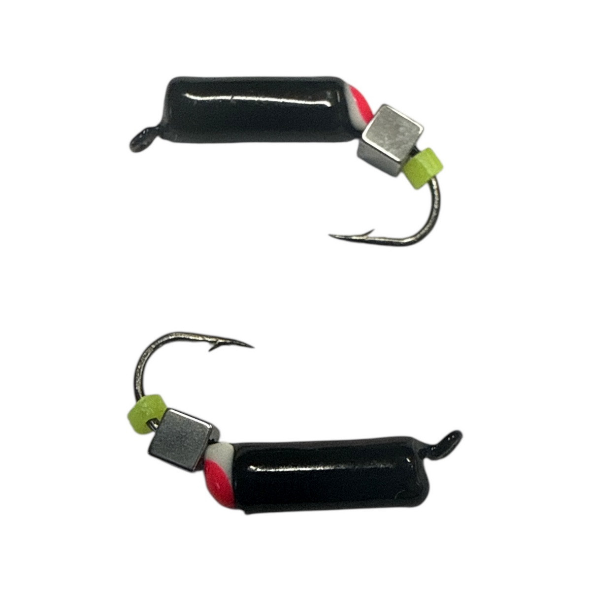 Мормишка Вольфрамова "Латишка" Гвоздик - З кубиком срібло - Ø3мм - 1г - Чорний - Kumho №14 - Латвія (МК1062)