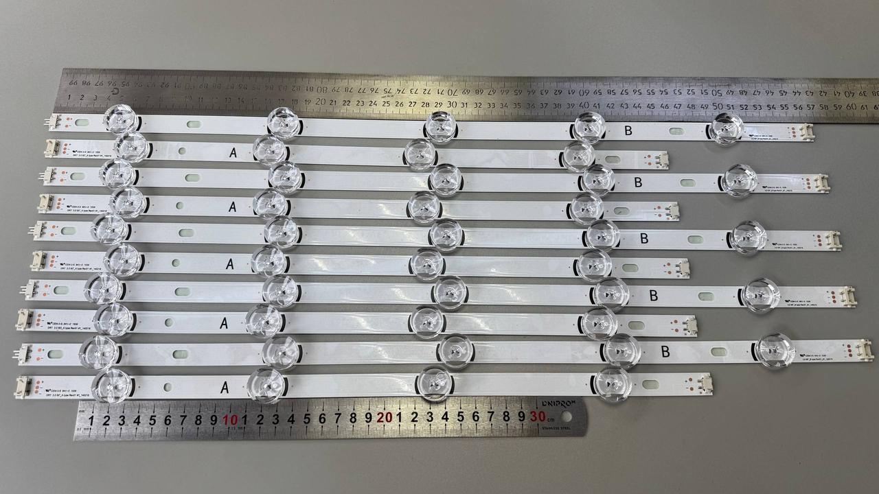 Комплект планок 50" LG 50LBxxx / 50LFxxx DRT 3.0 (10 планок: 5 x A + 5 x B) Алюміній, фото 1