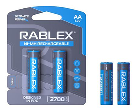 Батарейка акумулятор RABLEX HR6 AA 2700mAh (ціна за 2шт/бл)