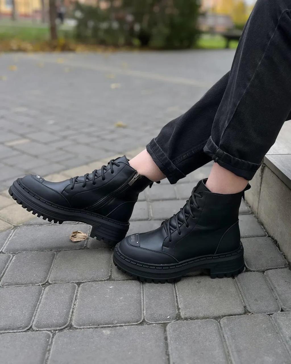 Зимові шкіряні черевики, фото 1