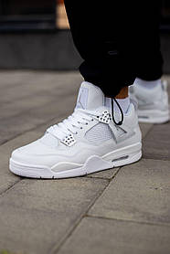 Чоловічі кросівки Nike Air Jordan 4 Retro White | Для активних і стильних