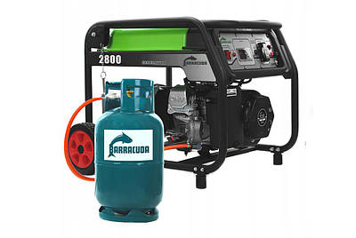 Двохпаливний генератор Barracuda 2.8/3 кВт, однофазний, 4-тактний двигун, бак 20 л