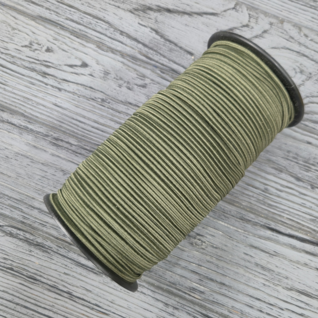 Шнур-гумка капелюшна 2.5, хакі (100 м)