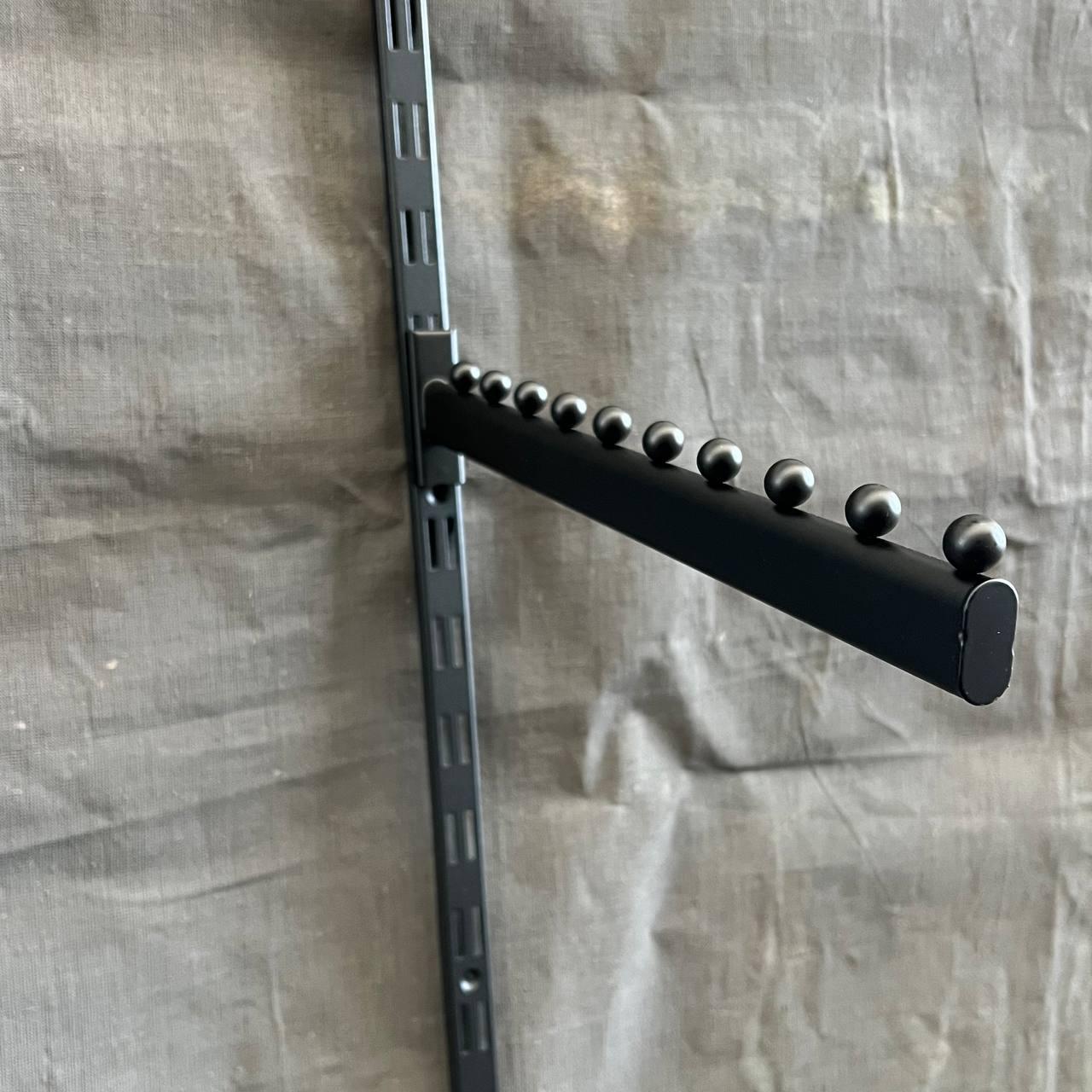 Кронштейн (Флейта) у рейку чорний 40 см (10 кульок), фото 1