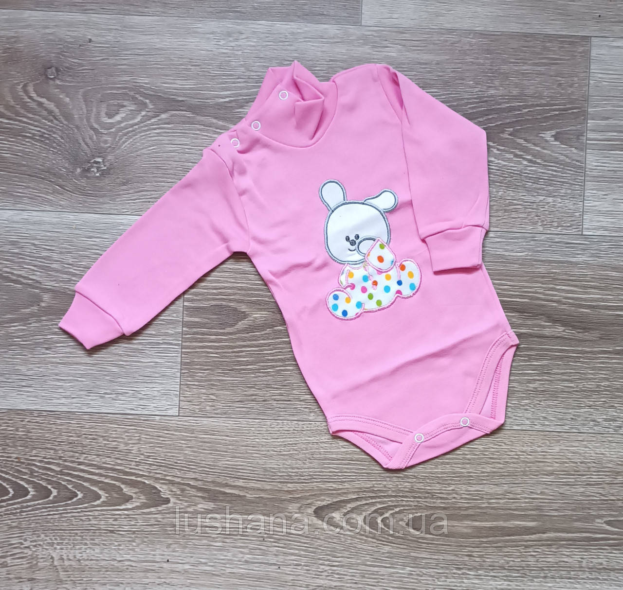 Боді гольф на дівчинку / зайчик / інтерлок / р.74, 6-9 міс., фото 1