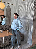 Худи женская турецкая трехнить на флисе ПЕНЬЕ с вышитой надписью Модель: 776-884 Цвет: розовый, голу karam mag