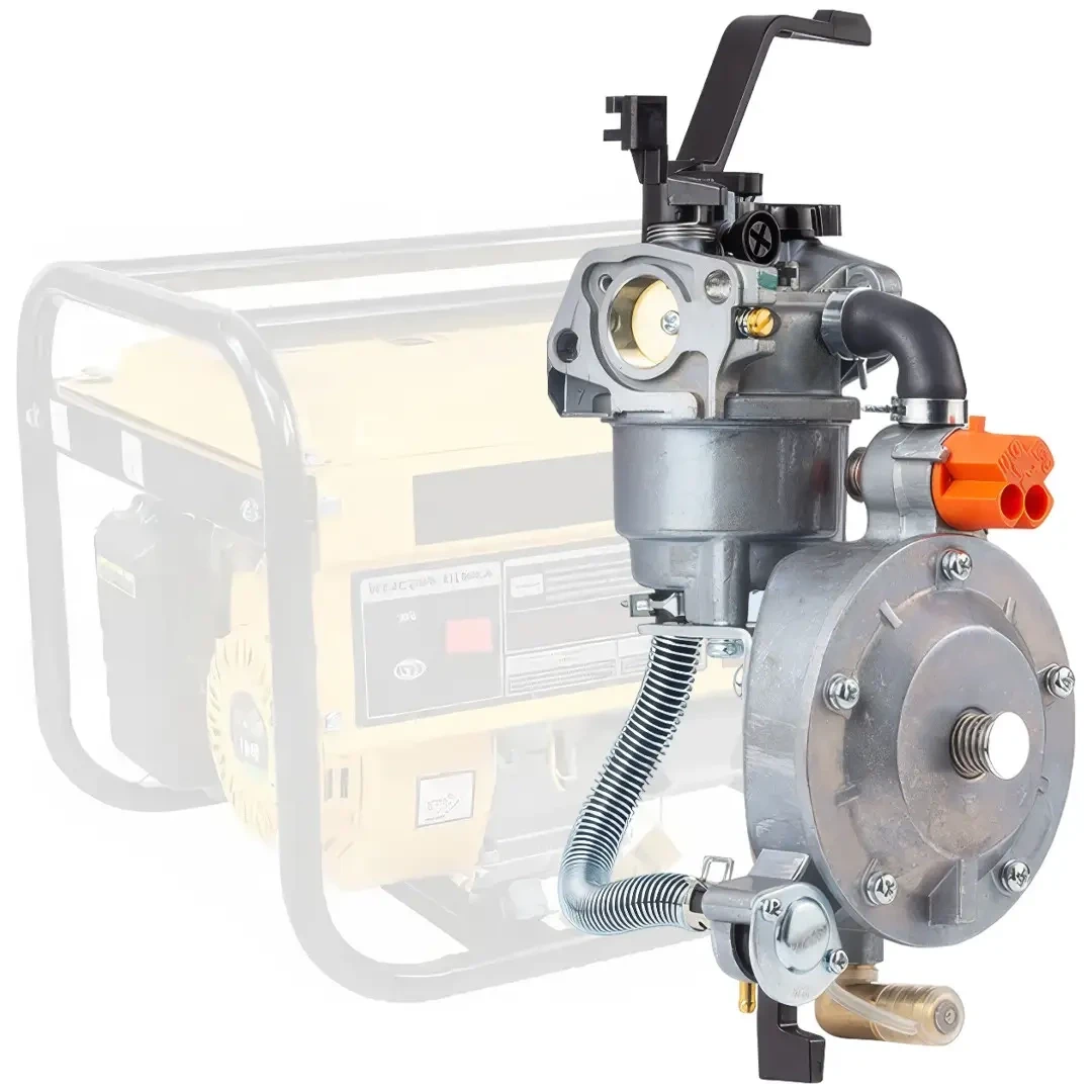 Карбюратор із газовим редуктором для бензинових генераторів потужністю від 1.3 до 4.0 кВт, фото 1