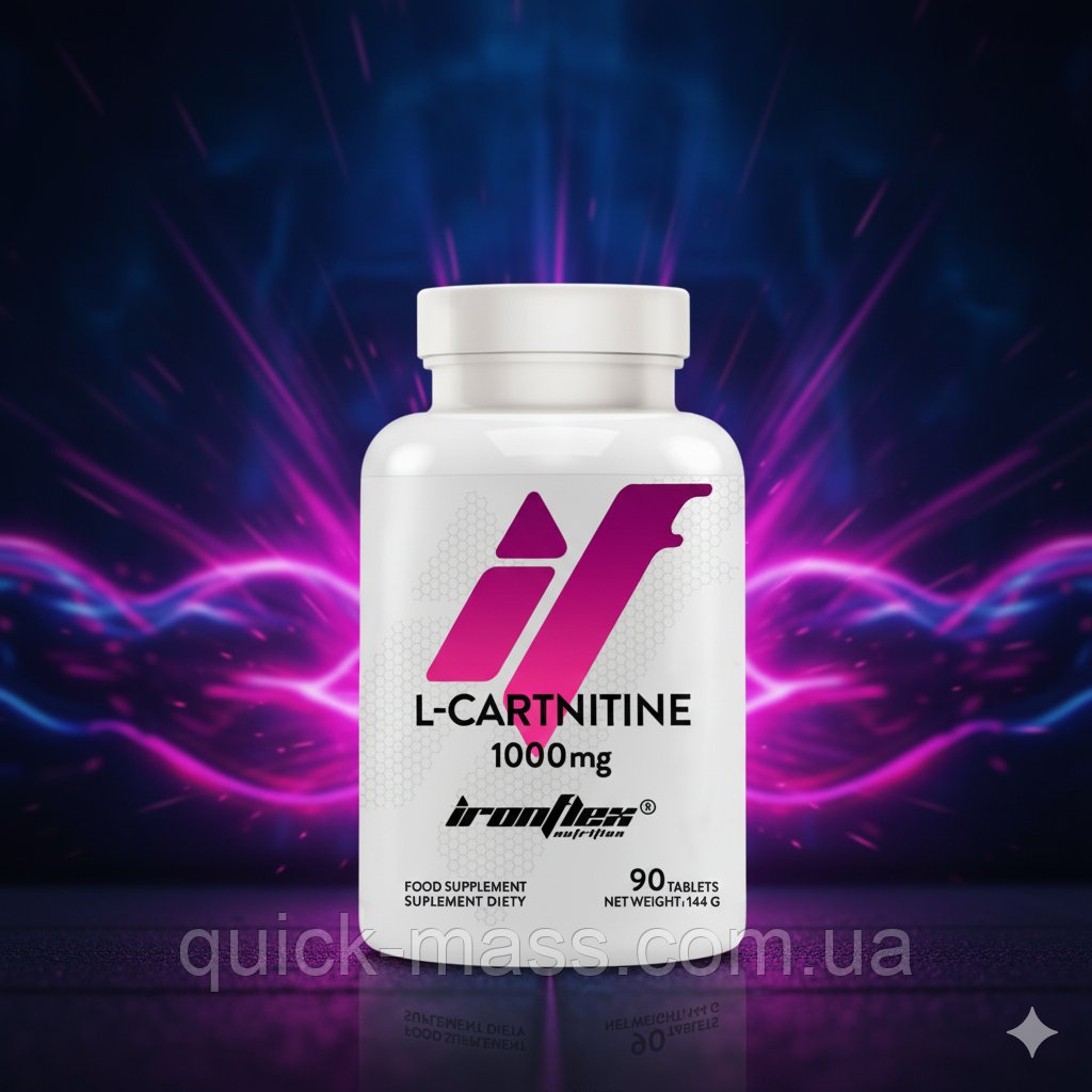Л-карнитин Ironflex L-Carnitine 1000 90 tab, фото 1