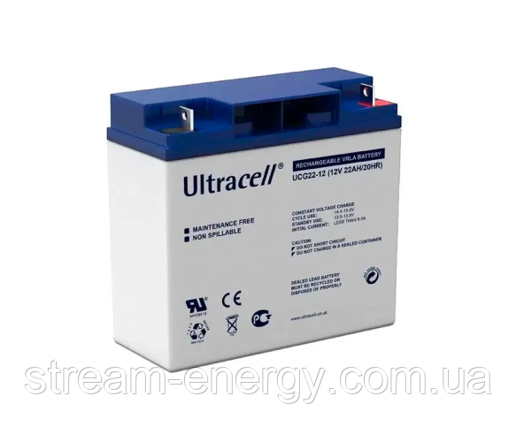 Гелевий акумулятор 20 Ah 12V Ultracell UCG20-12 GEL, фото 1