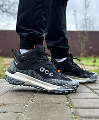 Зимові чоловічі кросівки Nike ACG Gore-Tex Winter Gray сірі на хутрі Найк Моунт на гортекс теплі