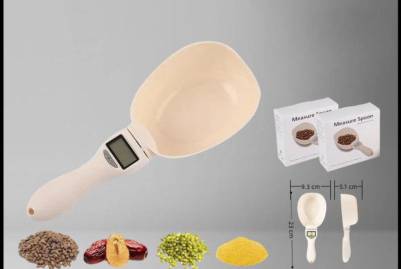 Велика електронна мірна ложка-ваги, LCD дисплей, батарейка, фото 1