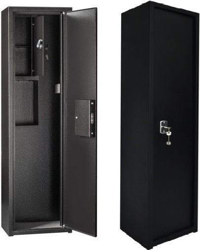 Сейф 110х28х20 см., сейф для зброї на 2 рушниці з відділенням всередині під ключ, фото 1