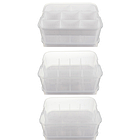 Контейнер для блоків, коробка , органайзер з відділеннями, великий 4-поверховий KRUZZEL, фото 9