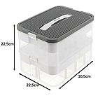 Контейнер для конструктора KRUZZEL 15 л, 2-рівневий, з відділеннями 25756, фото 3