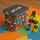 Контейнер для конструктора KRUZZEL 15 л, 2-рівневий, з відділеннями 25756, фото 10