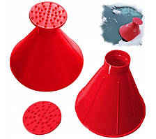 Скребок-воронка для очищення льоду та снігу Glass Snow Loader для автомобіля Червоний 2 шт.