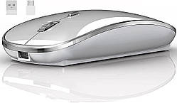 Бездротова миша для ноутбука ABL-M3 бездротова миша 2,4 ГГц з подвійним приймачем USB/USB-C для комп'ютера