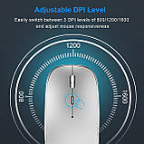 Бездротова миша для ноутбука ABL-M3 бездротова миша 2,4 ГГц з подвійним приймачем USB/USB-C для комп'ютера, фото 2