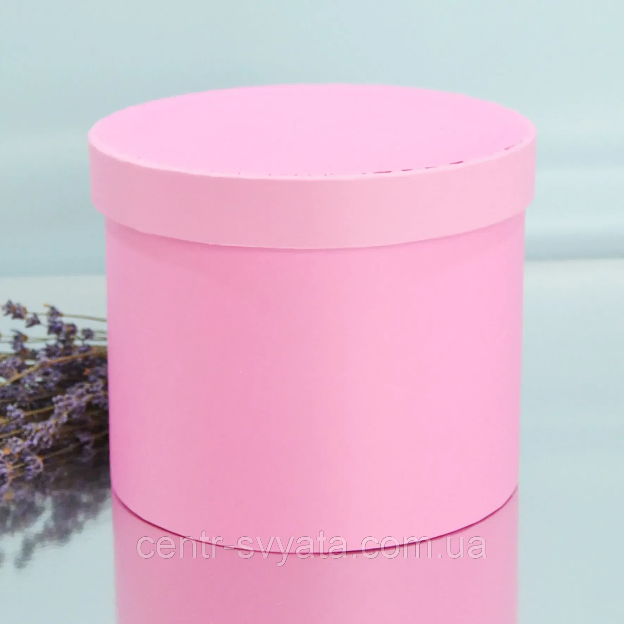 Шляпна коробка з кришкою "Рожева" 18 см