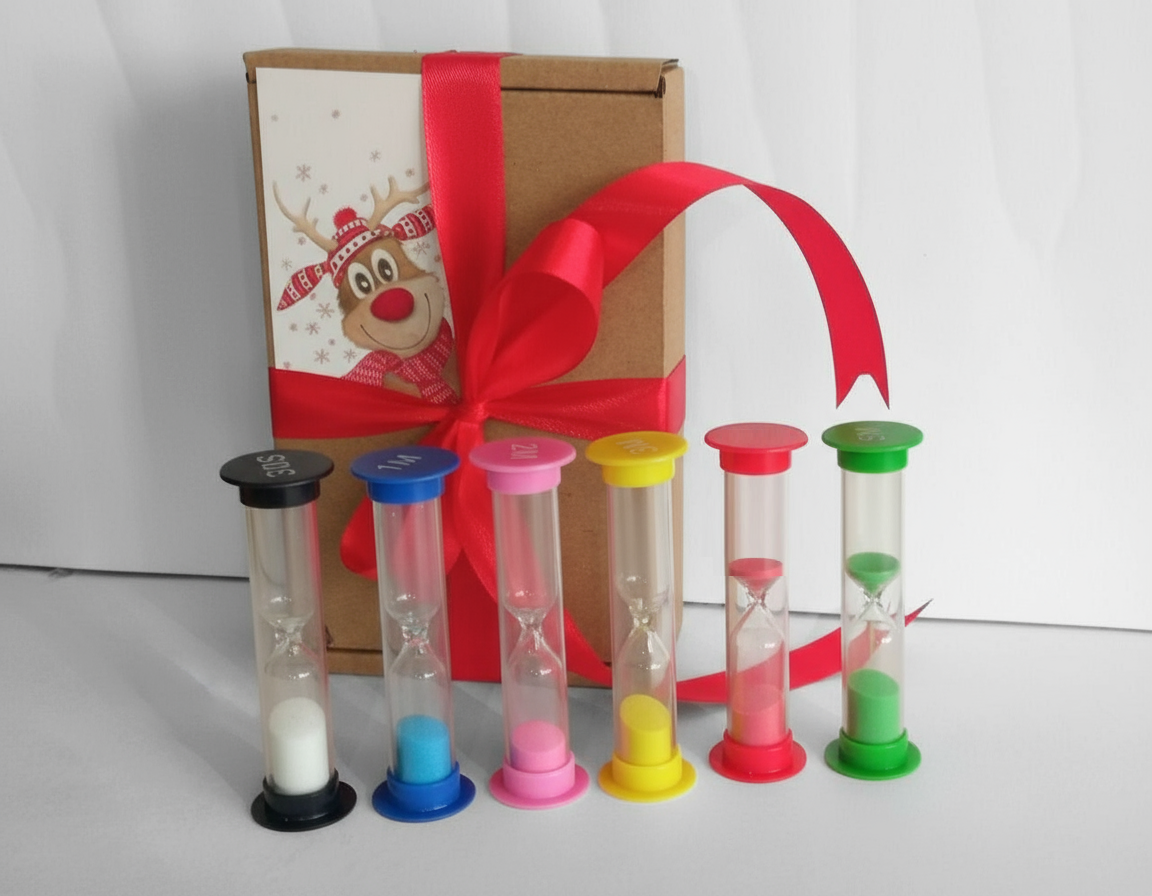 Подарунковий набір пісочних годинників - 6 штук (0.5-5 хвилин) | Подарунок, фото 1