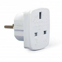 Переходник UK-розетка на Евро-вилку для путешествий и домашнего использования адаптер 220В SPICY