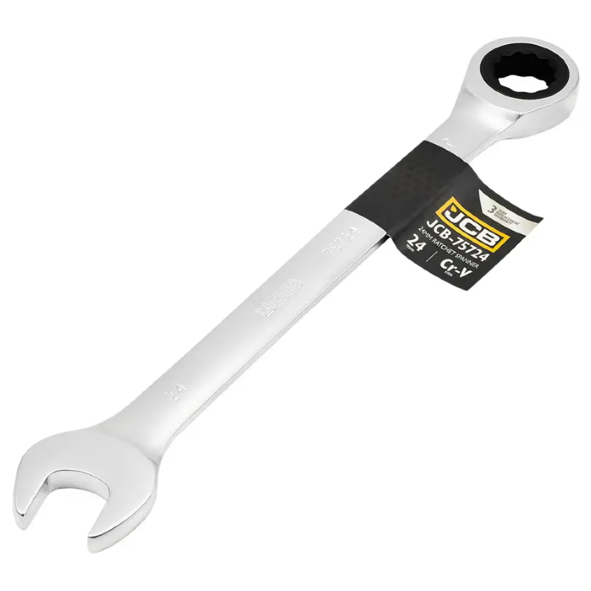 Ключ гайковий з тріскачкою 24 мм JCB Tools JCB-75724, фото 1