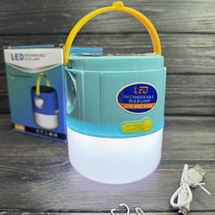 Кемпінгова підвісна LED-лампа LD-666 світло без електрики, сонячна панель + USB, зарядка для телефона