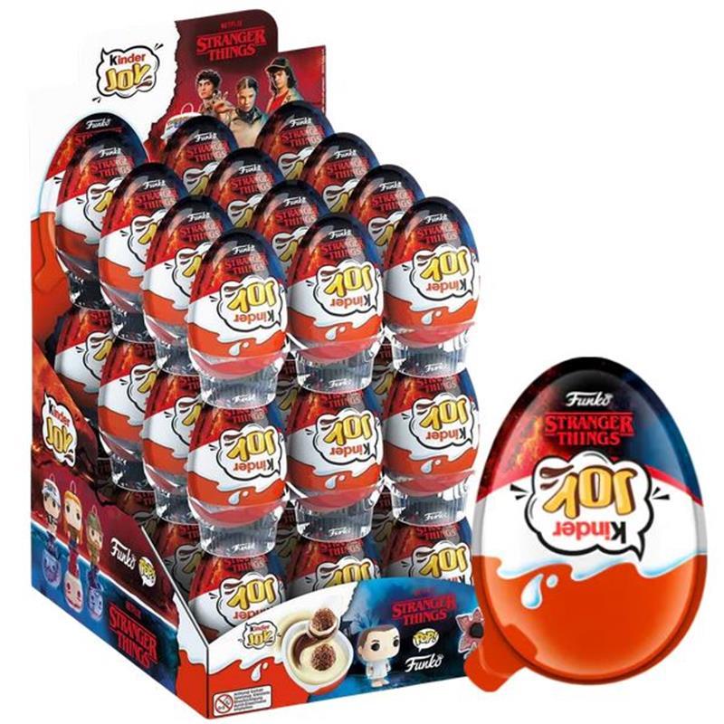 Блок шоколадних яєць Kinder Joy Funko Netflix Stranger Things 24шт х 20г, фото 1