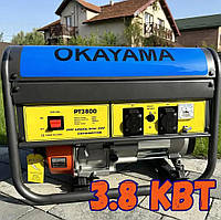 Электрогенератор бензиновый OKAYAMA PT3800 Аварийный генератор для дачи и работы Генератор 1 фаза 220 V