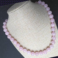 Намисто Рожевий Кварц 10 мм 45 см Подовжувач