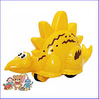 Заводна іграшка динозавр унісекс 9829 жовтий пластик розвиваюча для дітей від 1 року