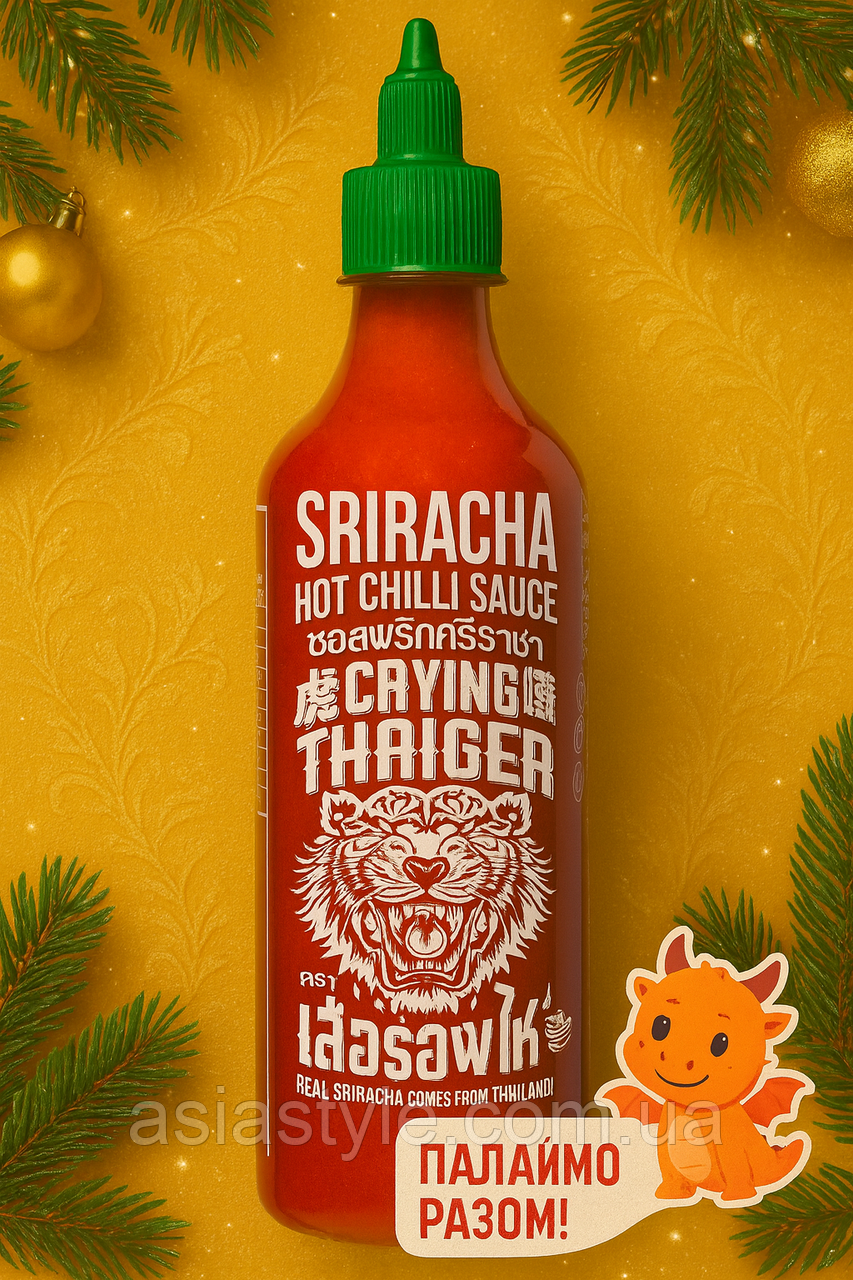 Соус Шрірача Гострий Чилі Crying Thaiger (Класичний), 440 мл | Sriracha Hot Chilli Sauce | Crying Thaiger | 440 ml, ЧВо1, фото 1