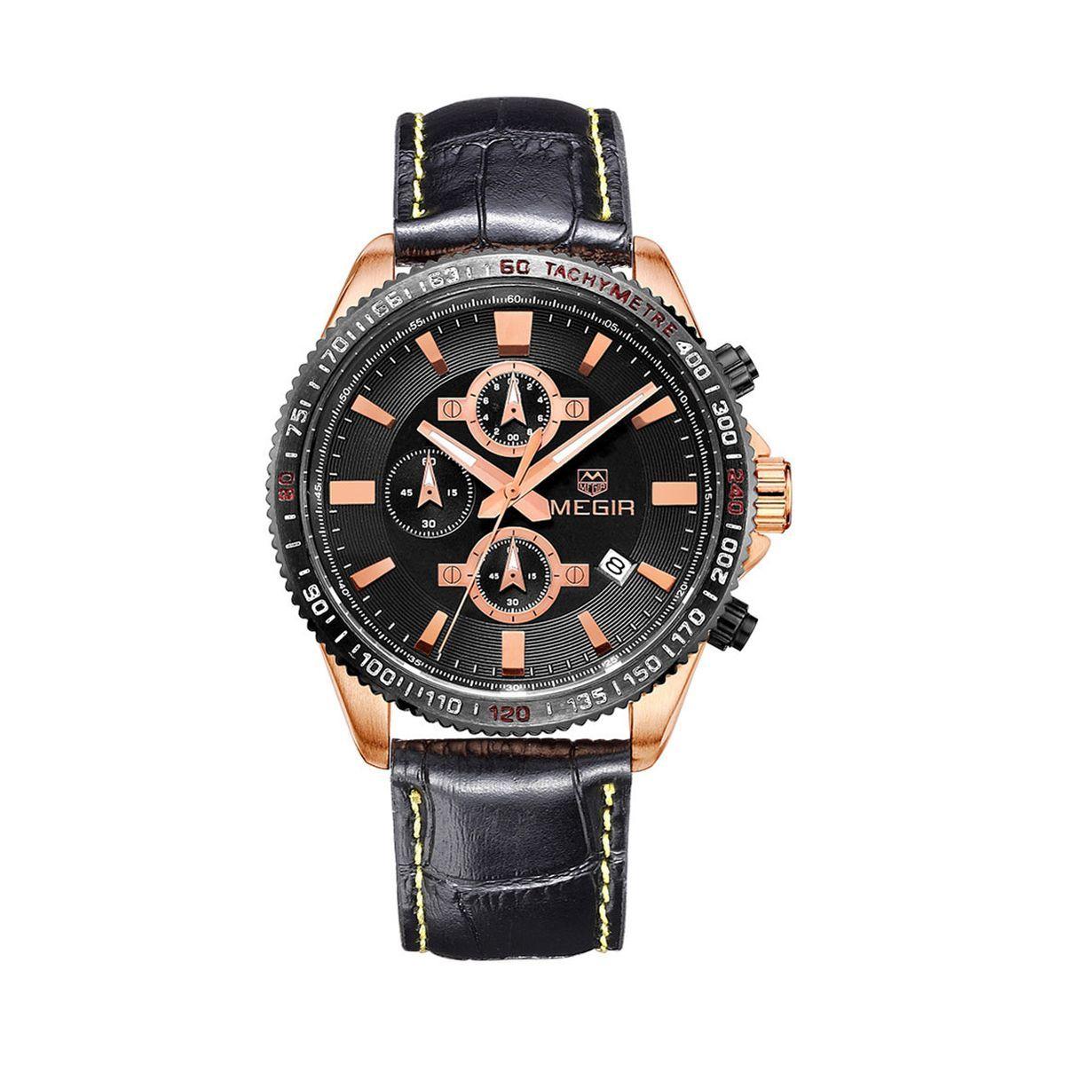 Часы Megir MG3001 Gold Black (ML3001GTRBK-1), фото 1