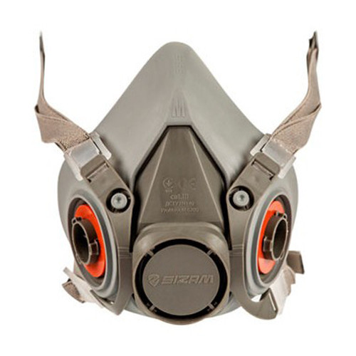 Напівмаска сіра Sizam PROMASK M 6200 ТПЕ + ABS, розмір М, фото 1