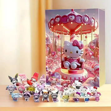 Адвент календар для дівчинки Хеллоу Кітті подарунок на Миколая