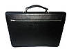 Портфель для документів малий із натуральної шкіри Доріжка Чорна (7226-1), фото 2