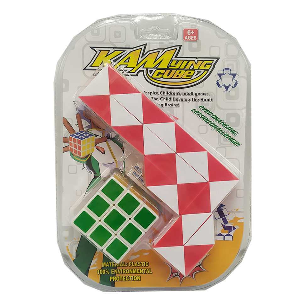 Кубик зі змійкою Bambi T1157-3 в блістері Червоний, фото 1