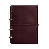 Шкіряний блокнот А4 на кільцях (софт-бук) 9.0 у м'якій обкладинці бордовий Crazy Horse BlankNote, фото 7