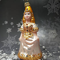 Скляна ялинкова іграшка Принцеса Попелюшка Snegka Poland, фото 2