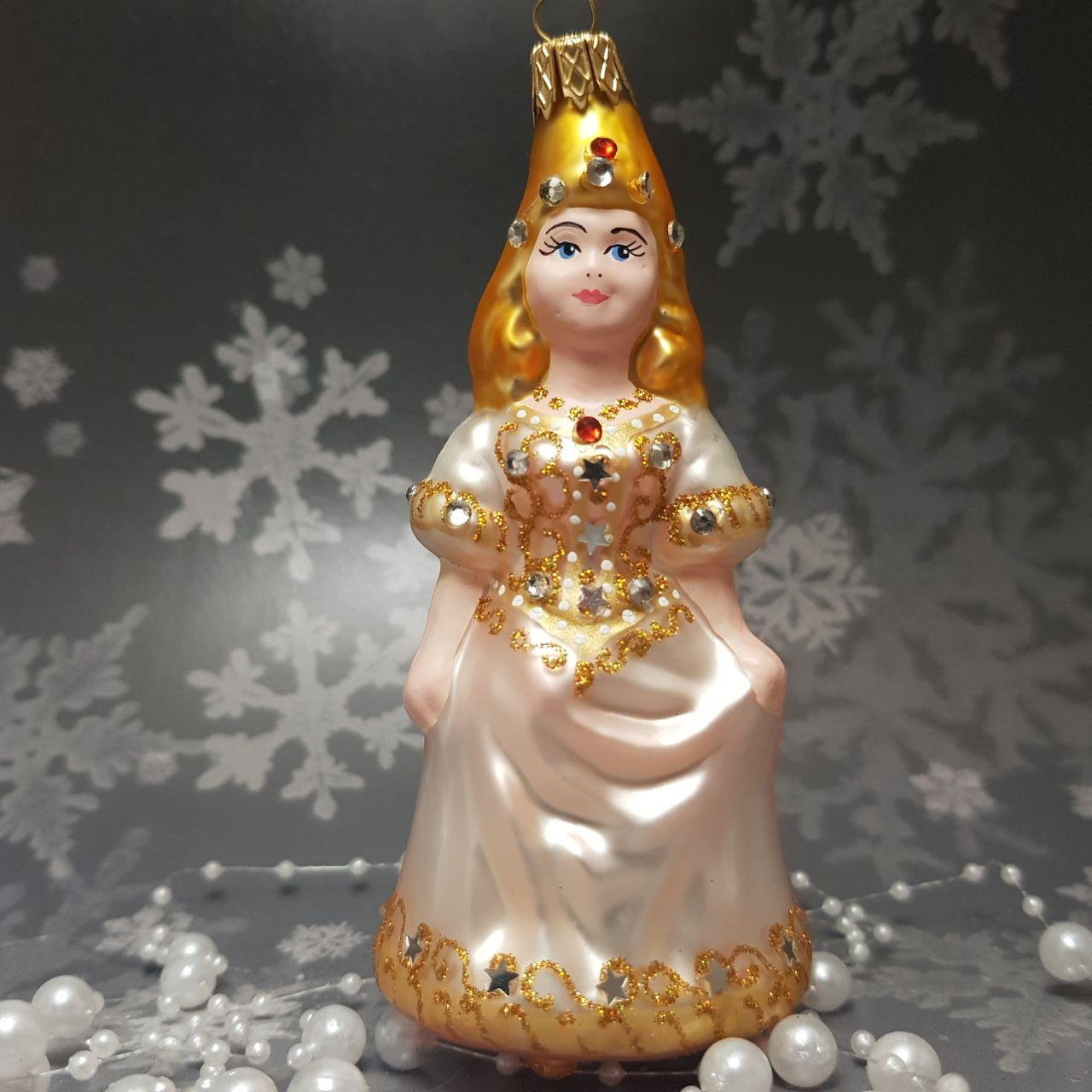 Скляна ялинкова іграшка Принцеса Попелюшка Snegka Poland