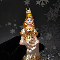 Скляна ялинкова іграшка Принцеса Попелюшка Snegka Poland, фото 4