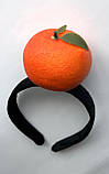 Ободок для волосся апельсин, обруч мандарин, фото 4