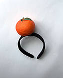 Ободок для волосся апельсин, обруч мандарин, фото 5