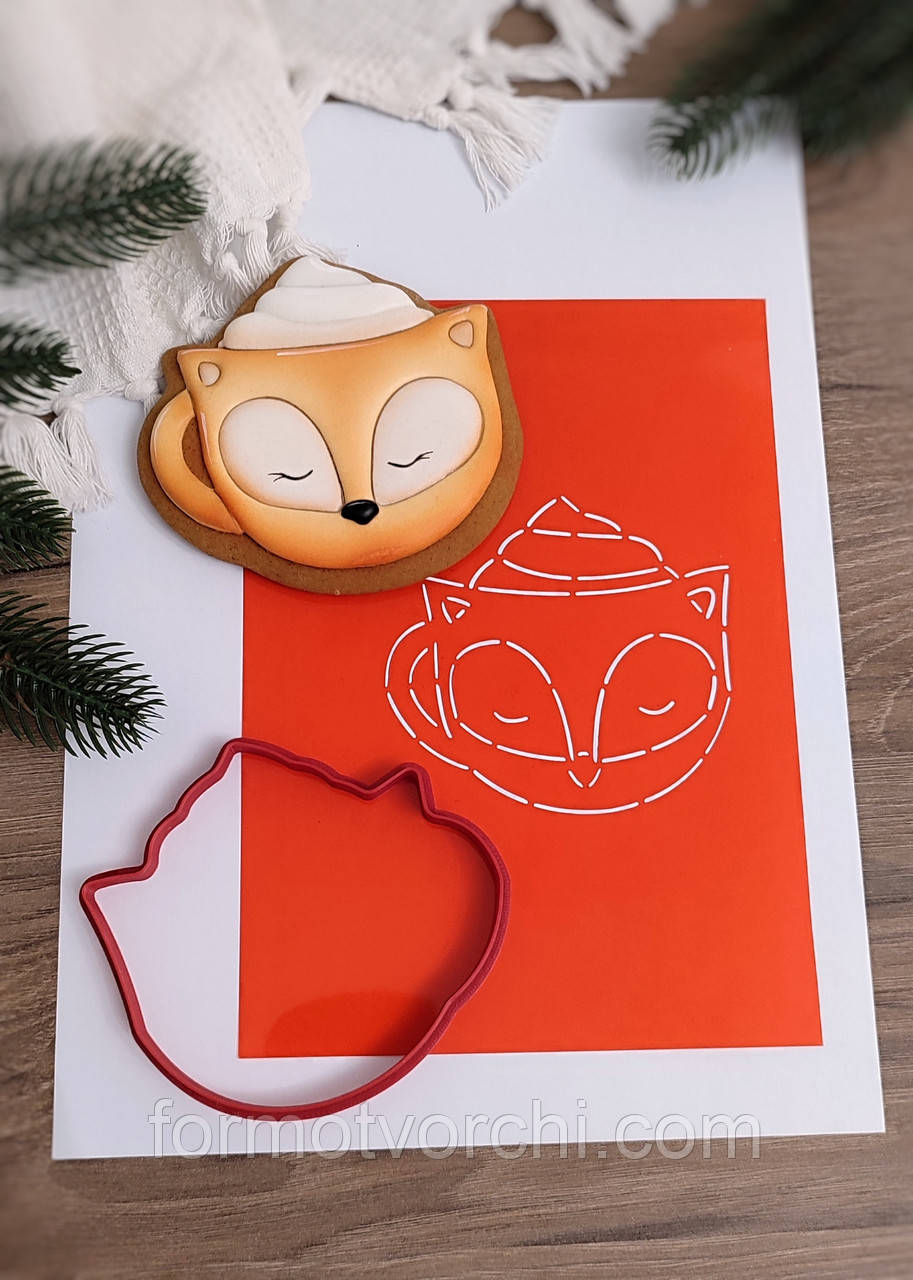 3D форми-вирубки для пряників "Чашка лисиця", фото 1